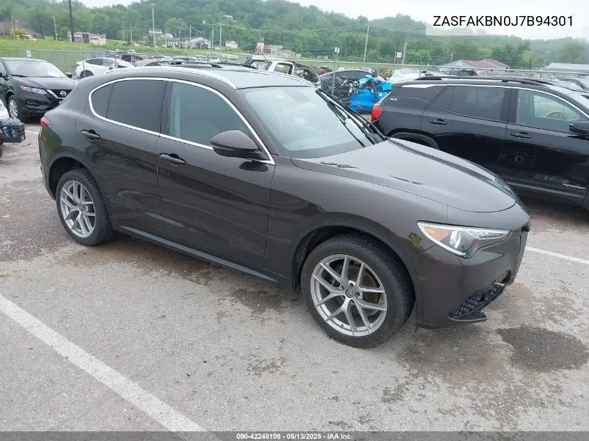 2018 Alfa Romeo Stelvio Ti Awd VIN: ZASFAKBN0J7B94301 Lot: 42248108