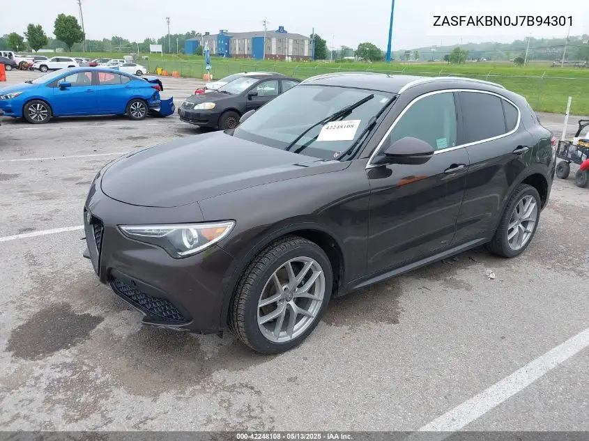 2018 Alfa Romeo Stelvio Ti Awd VIN: ZASFAKBN0J7B94301 Lot: 42248108