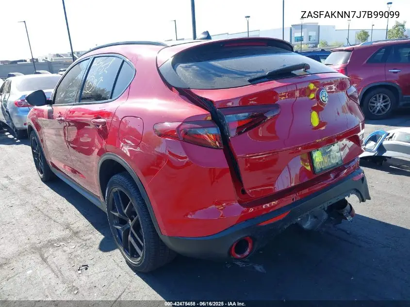 2018 Alfa Romeo Stelvio Ti Sport Awd VIN: ZASFAKNN7J7B99099 Lot: 42475458