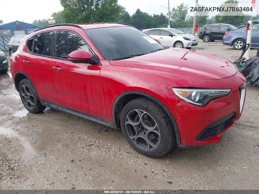2018 Alfa Romeo Stelvio Sport Awd VIN: ZASFAKPNXJ7B63484 Lot: 42538741