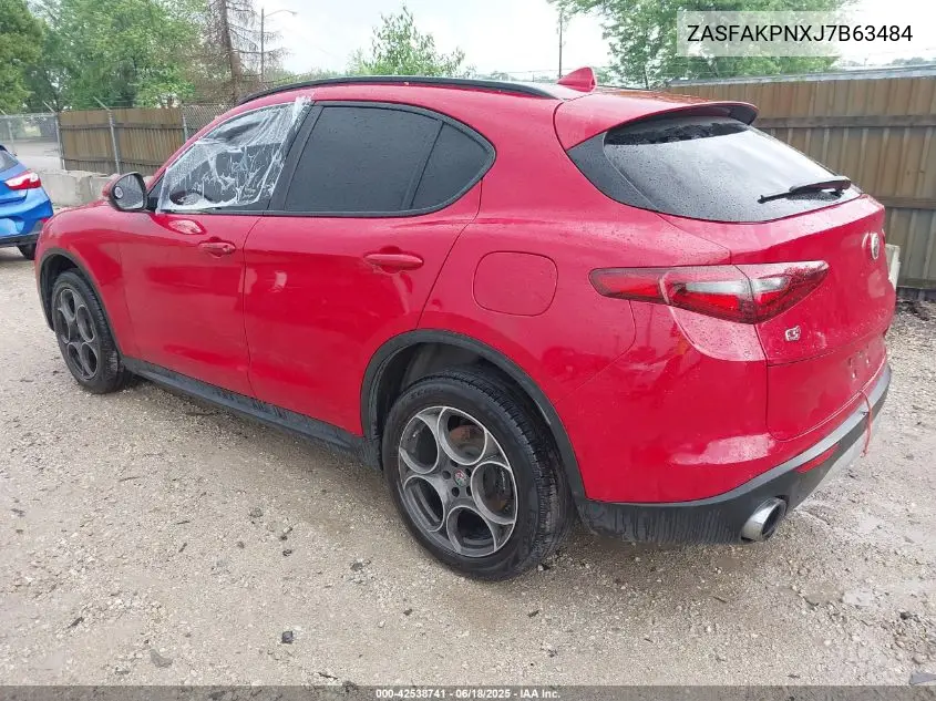 2018 Alfa Romeo Stelvio Sport Awd VIN: ZASFAKPNXJ7B63484 Lot: 42538741