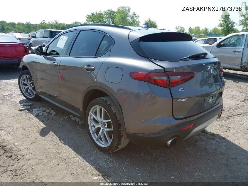 2018 Alfa Romeo Stelvio Sport Awd VIN: ZASFAKPNXJ7B73738 Lot: 42553320