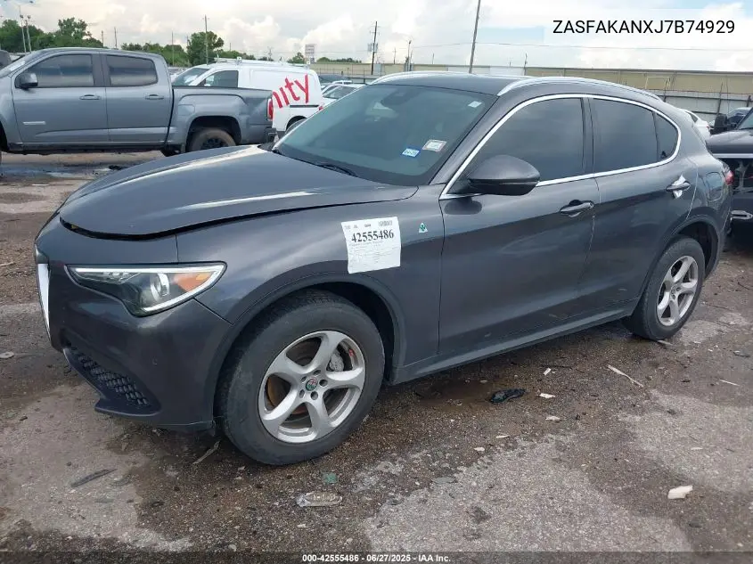 2018 Alfa Romeo Stelvio Awd VIN: ZASFAKANXJ7B74929 Lot: 42555486