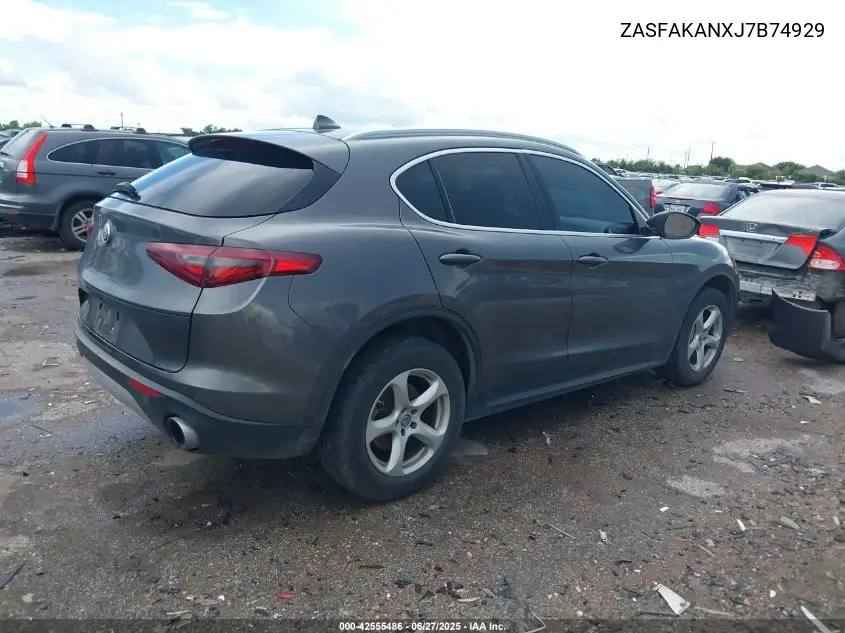 2018 Alfa Romeo Stelvio Awd VIN: ZASFAKANXJ7B74929 Lot: 42555486