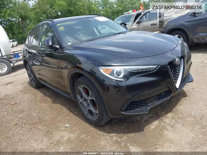 2018 Alfa Romeo Stelvio Sport Awd VIN: ZASFAKPN0J7B88216 Lot: 42558671