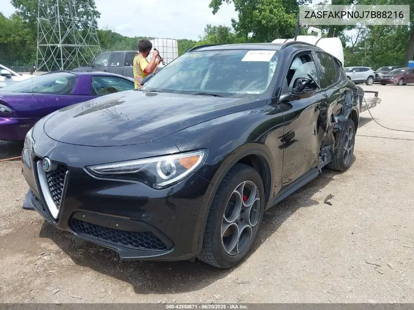 2018 Alfa Romeo Stelvio Sport Awd VIN: ZASFAKPN0J7B88216 Lot: 42558671