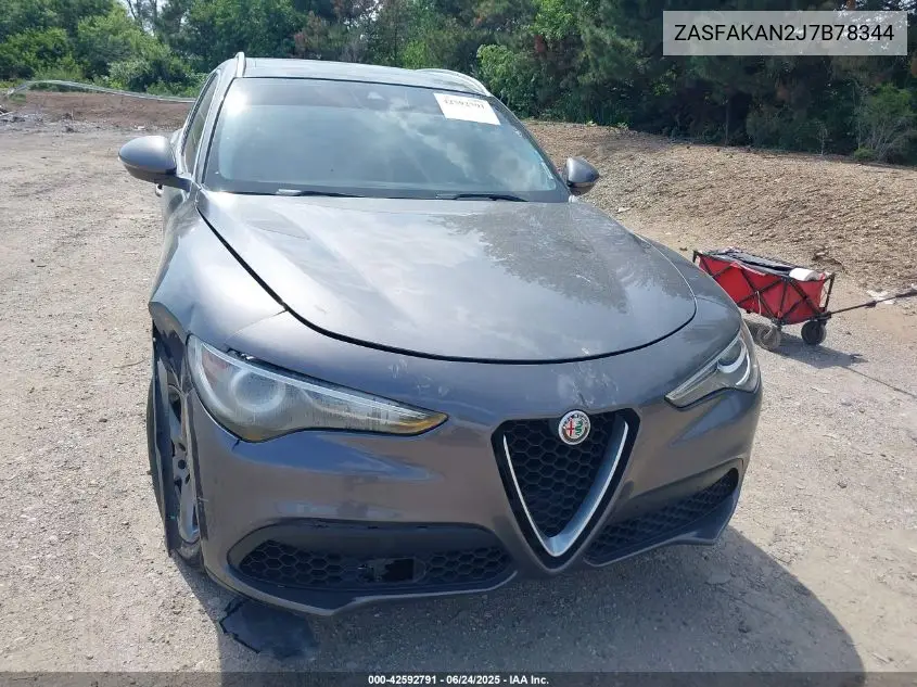 2018 Alfa Romeo Stelvio Awd VIN: ZASFAKAN2J7B78344 Lot: 42592791