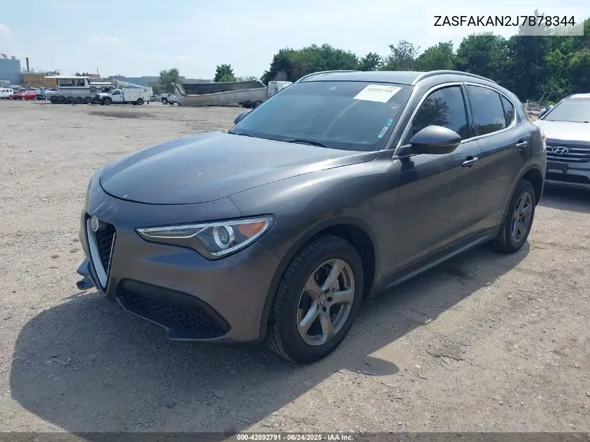 2018 Alfa Romeo Stelvio Awd VIN: ZASFAKAN2J7B78344 Lot: 42592791