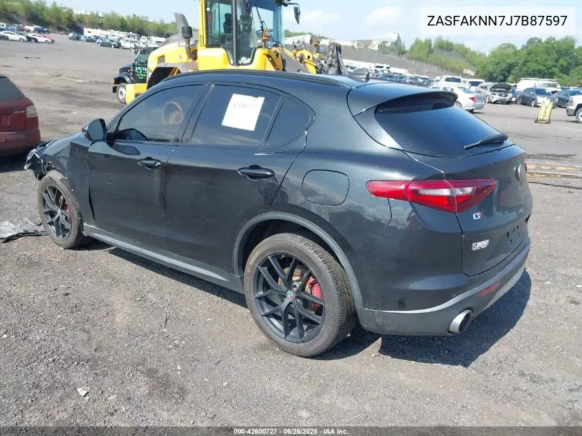 2018 Alfa Romeo Stelvio Ti Sport Awd VIN: ZASFAKNN7J7B87597 Lot: 42600727