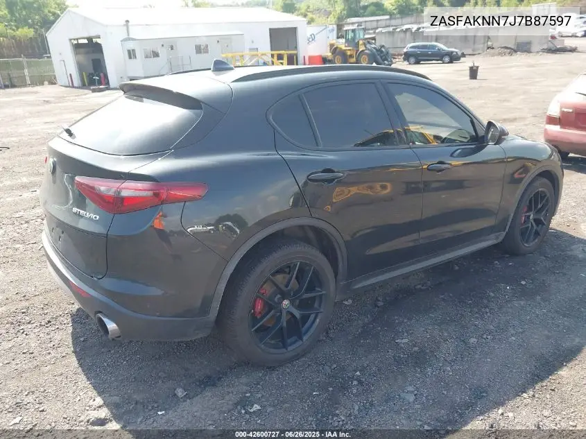 2018 Alfa Romeo Stelvio Ti Sport Awd VIN: ZASFAKNN7J7B87597 Lot: 42600727