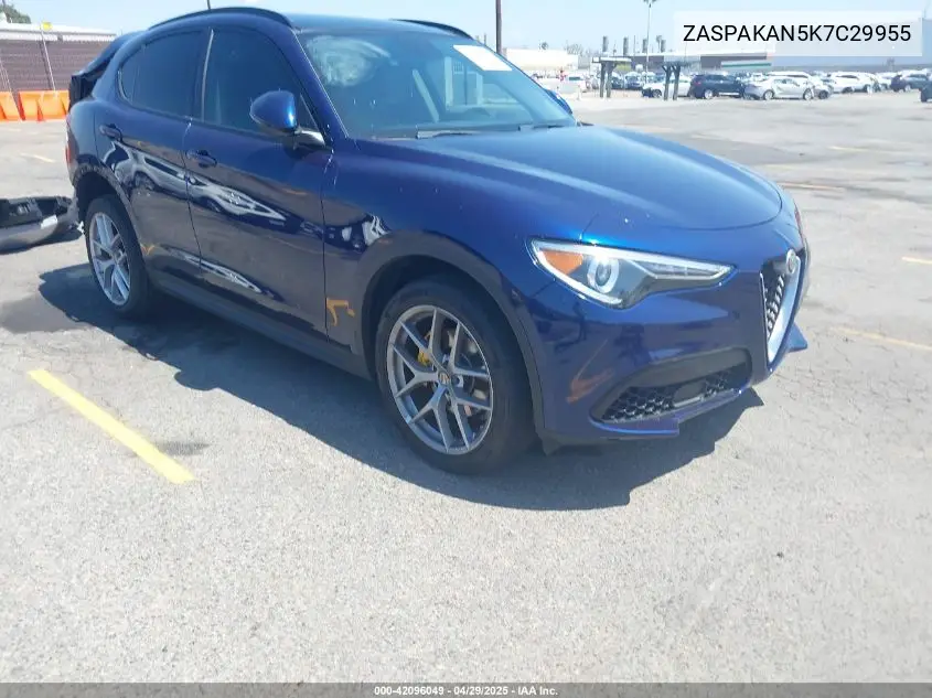 2019 Alfa Romeo Stelvio Sport Awd VIN: ZASPAKAN5K7C29955 Lot: 42096049