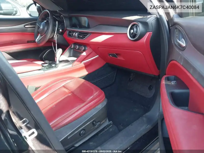 2019 Alfa Romeo Stelvio Sport Rwd VIN: ZASPAJAN6K7C40084 Lot: 42191379
