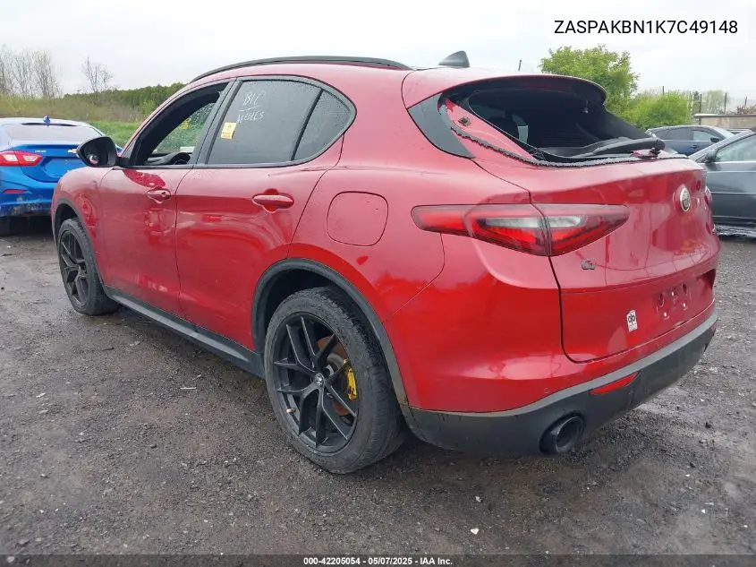 2019 Alfa Romeo Stelvio Ti Sport Awd VIN: ZASPAKBN1K7C49148 Lot: 42205054