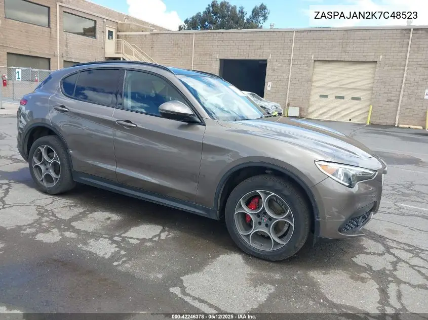 2019 Alfa Romeo Stelvio Sport Rwd VIN: ZASPAJAN2K7C48523 Lot: 42246378