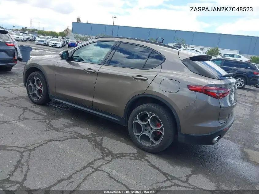 2019 Alfa Romeo Stelvio Sport Rwd VIN: ZASPAJAN2K7C48523 Lot: 42246378