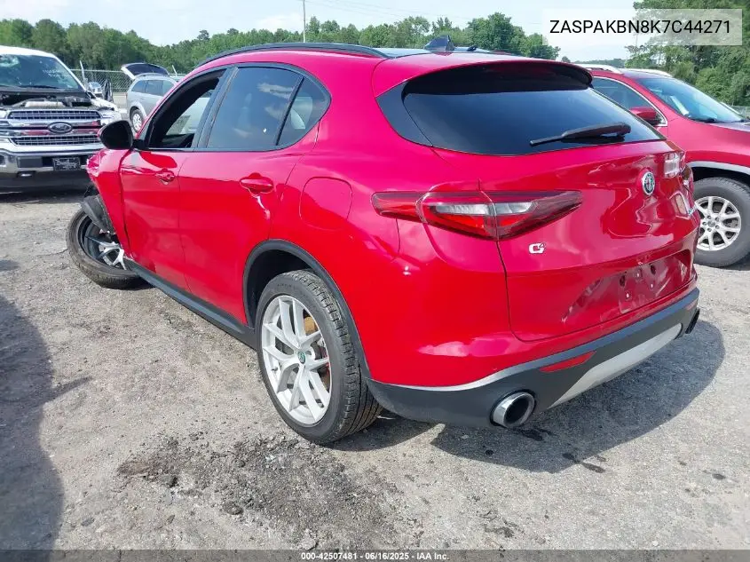 2019 Alfa Romeo Stelvio Ti Sport Awd VIN: ZASPAKBN8K7C44271 Lot: 42507481