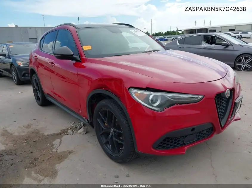 2019 Alfa Romeo Stelvio Ti Sport Awd VIN: ZASPAKBN5K7C42638 Lot: 42581524