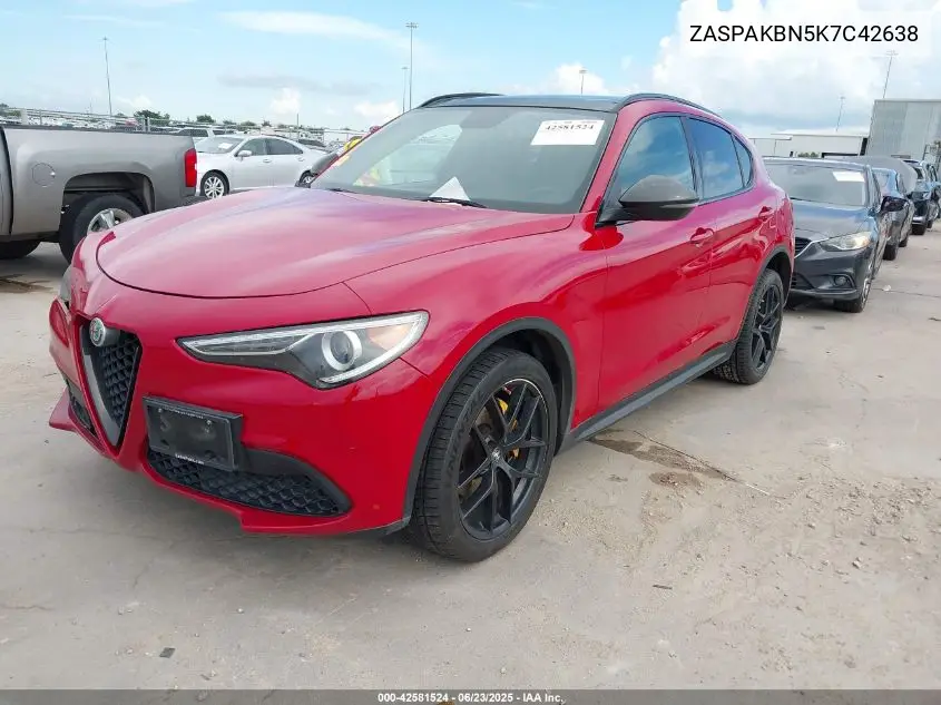 2019 Alfa Romeo Stelvio Ti Sport Awd VIN: ZASPAKBN5K7C42638 Lot: 42581524