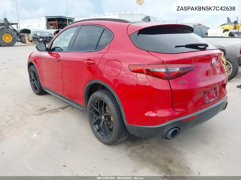 2019 Alfa Romeo Stelvio Ti Sport Awd VIN: ZASPAKBN5K7C42638 Lot: 42581524