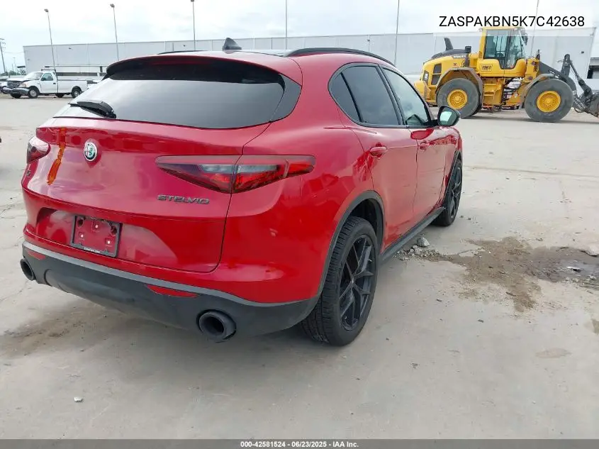 2019 Alfa Romeo Stelvio Ti Sport Awd VIN: ZASPAKBN5K7C42638 Lot: 42581524