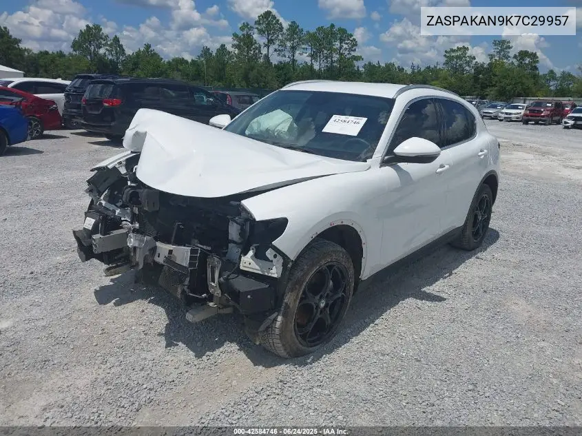 2019 Alfa Romeo Stelvio Awd VIN: ZASPAKAN9K7C29957 Lot: 42584746