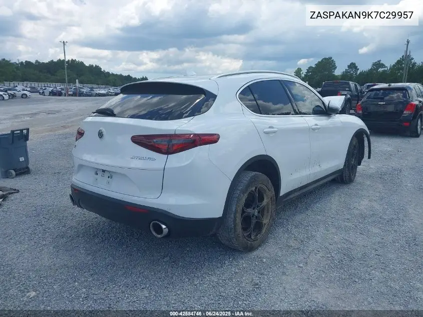 2019 Alfa Romeo Stelvio Awd VIN: ZASPAKAN9K7C29957 Lot: 42584746
