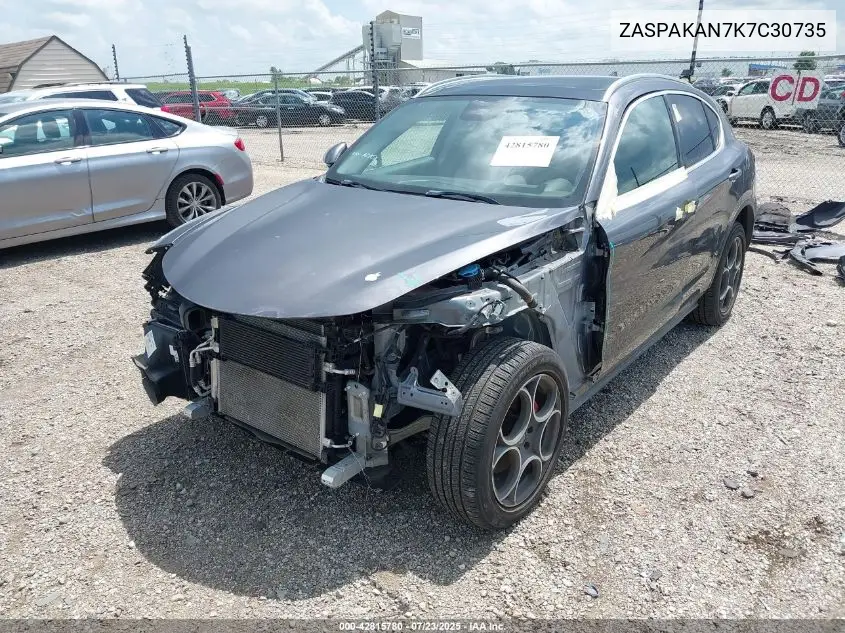 ZASPAKAN7K7C30735 2019 Alfa Romeo Stelvio Awd