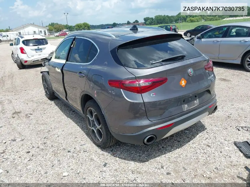 ZASPAKAN7K7C30735 2019 Alfa Romeo Stelvio Awd