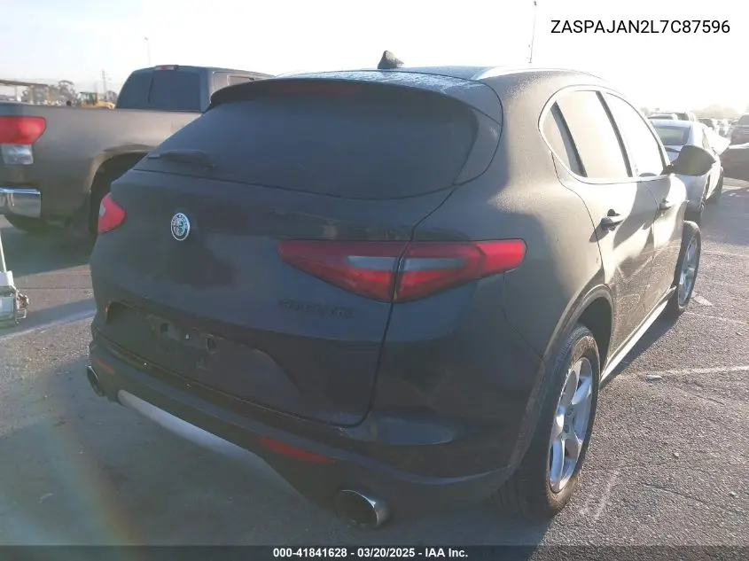 2020 Alfa Romeo Stelvio Rwd VIN: ZASPAJAN2L7C87596 Lot: 41841628