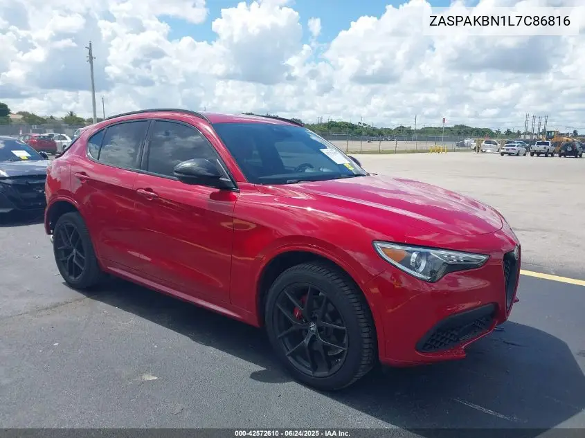 2020 Alfa Romeo Stelvio Ti Sport Awd VIN: ZASPAKBN1L7C86816 Lot: 42572610