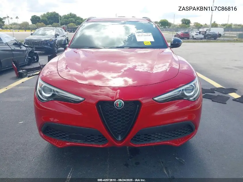 2020 Alfa Romeo Stelvio Ti Sport Awd VIN: ZASPAKBN1L7C86816 Lot: 42572610