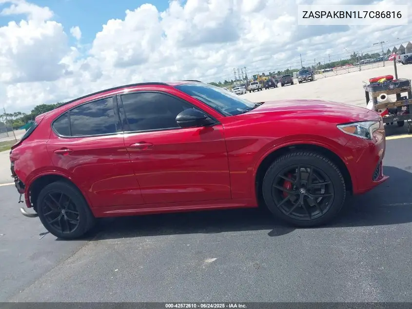 2020 Alfa Romeo Stelvio Ti Sport Awd VIN: ZASPAKBN1L7C86816 Lot: 42572610