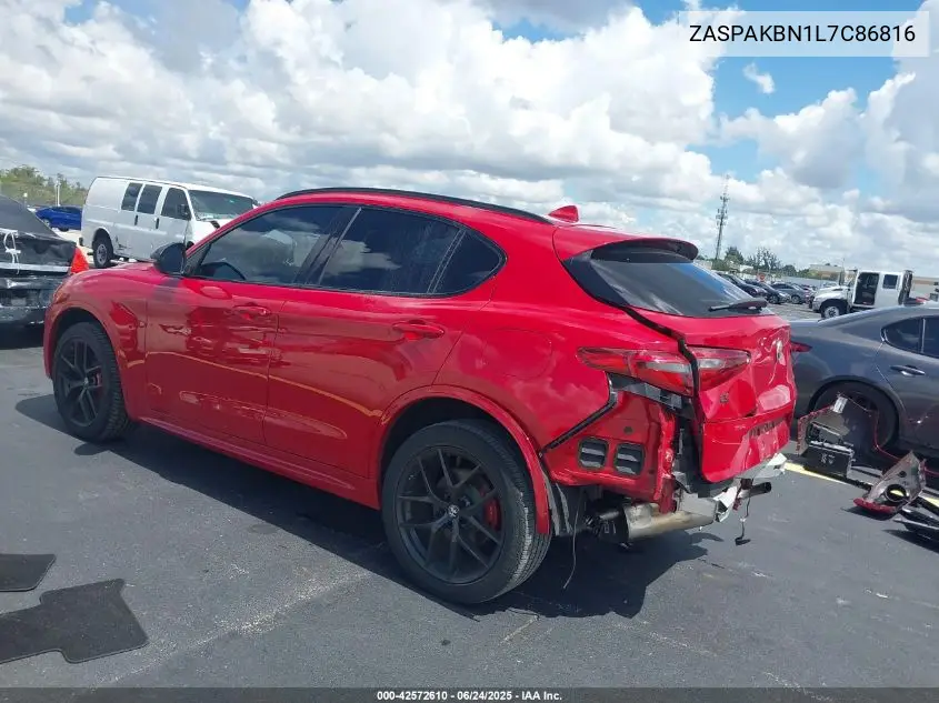 2020 Alfa Romeo Stelvio Ti Sport Awd VIN: ZASPAKBN1L7C86816 Lot: 42572610