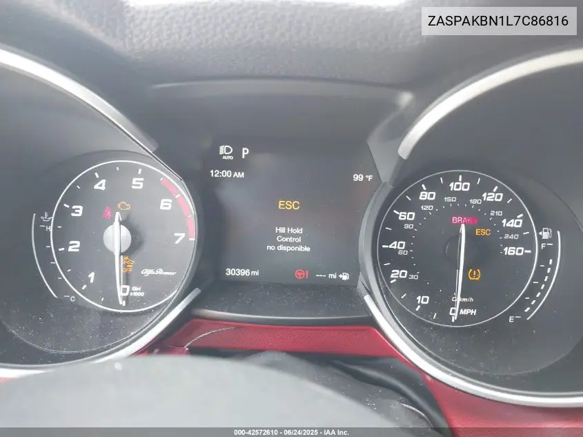 2020 Alfa Romeo Stelvio Ti Sport Awd VIN: ZASPAKBN1L7C86816 Lot: 42572610