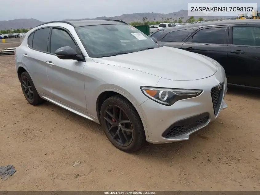 2020 Alfa Romeo Stelvio Ti Sport Awd VIN: ZASPAKBN3L7C98157 Lot: 42747881