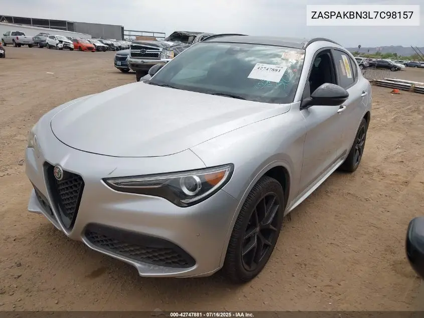 2020 Alfa Romeo Stelvio Ti Sport Awd VIN: ZASPAKBN3L7C98157 Lot: 42747881