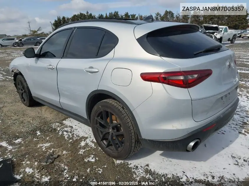 2021 Alfa Romeo Stelvio Rwd VIN: ZASPAJAN8M7D05357 Lot: 41581596