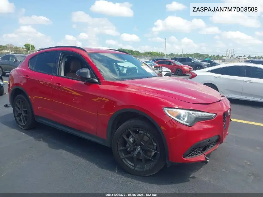2021 Alfa Romeo Stelvio Rwd VIN: ZASPAJAN7M7D08508 Lot: 42206372
