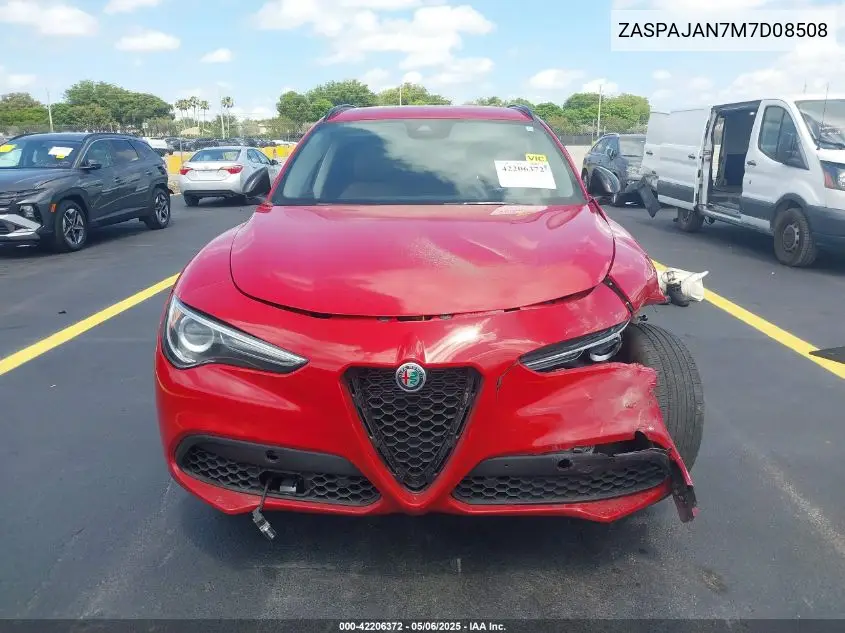 2021 Alfa Romeo Stelvio Rwd VIN: ZASPAJAN7M7D08508 Lot: 42206372