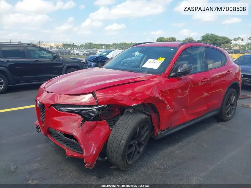 2021 Alfa Romeo Stelvio Rwd VIN: ZASPAJAN7M7D08508 Lot: 42206372