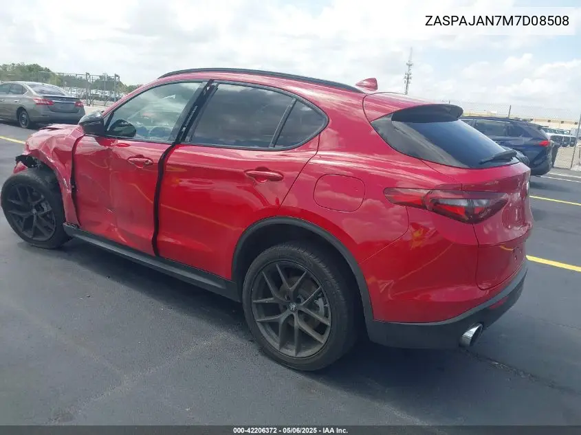 2021 Alfa Romeo Stelvio Rwd VIN: ZASPAJAN7M7D08508 Lot: 42206372