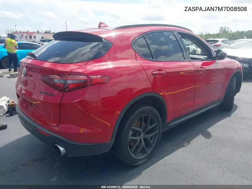 2021 Alfa Romeo Stelvio Rwd VIN: ZASPAJAN7M7D08508 Lot: 42206372