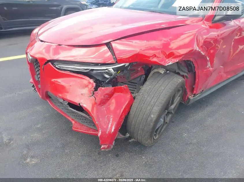 2021 Alfa Romeo Stelvio Rwd VIN: ZASPAJAN7M7D08508 Lot: 42206372