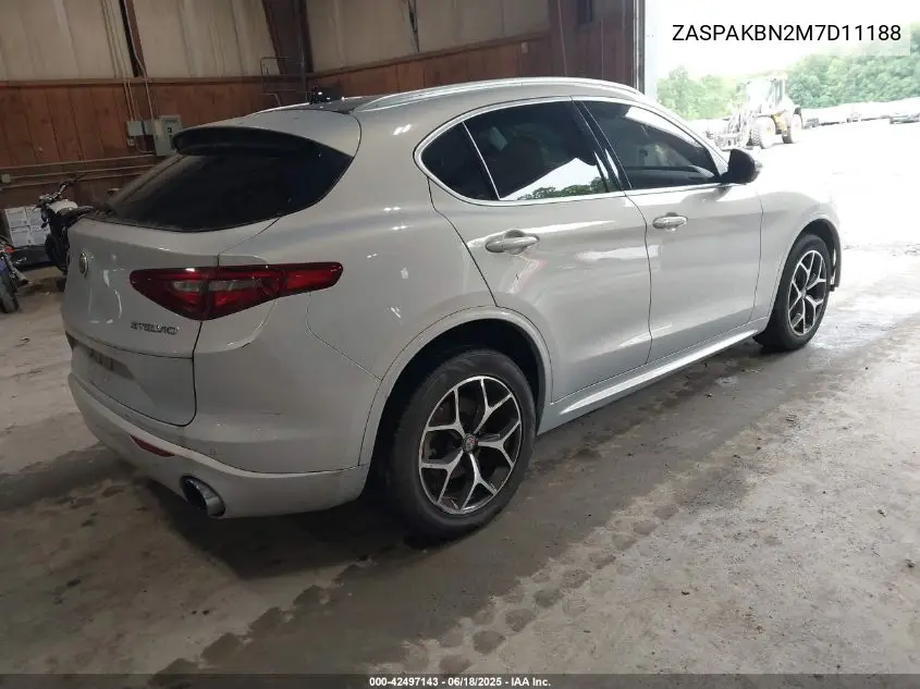 2021 Alfa Romeo Stelvio Ti Awd VIN: ZASPAKBN2M7D11188 Lot: 42497143