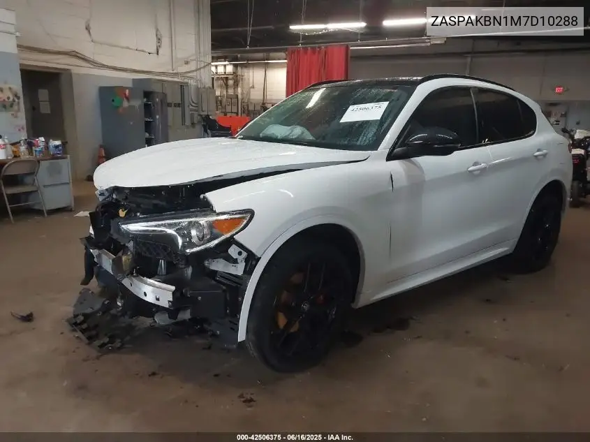 2021 Alfa Romeo Stelvio Ti Awd VIN: ZASPAKBN1M7D10288 Lot: 42506375