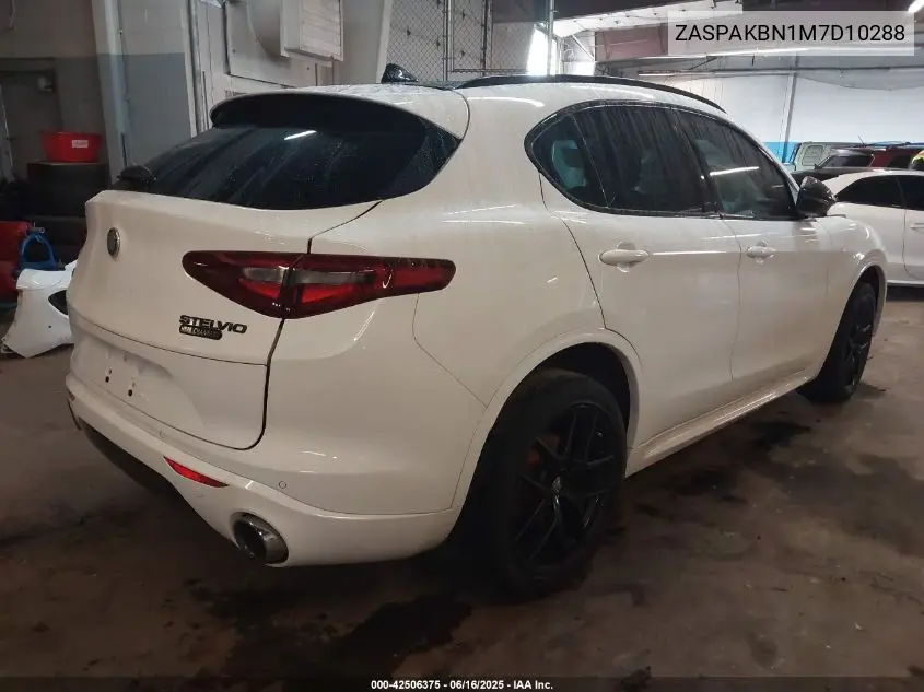 2021 Alfa Romeo Stelvio Ti Awd VIN: ZASPAKBN1M7D10288 Lot: 42506375