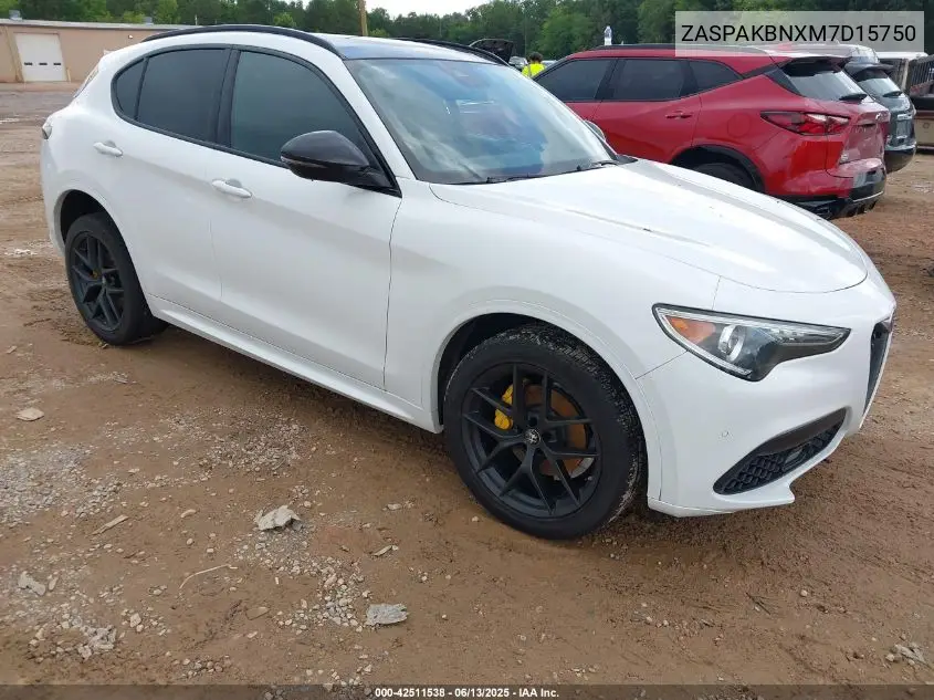 2021 Alfa Romeo Stelvio Ti Sport Awd VIN: ZASPAKBNXM7D15750 Lot: 42511538