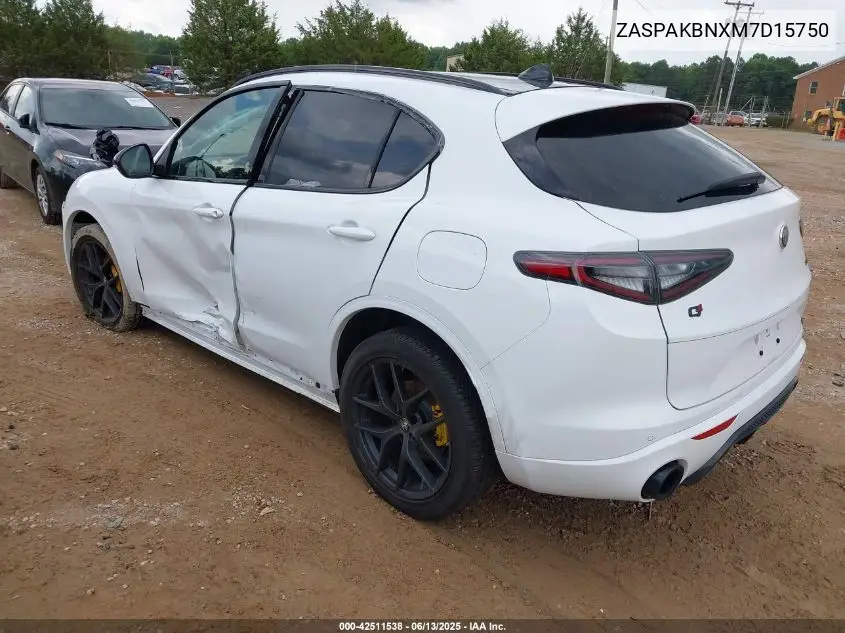 2021 Alfa Romeo Stelvio Ti Sport Awd VIN: ZASPAKBNXM7D15750 Lot: 42511538
