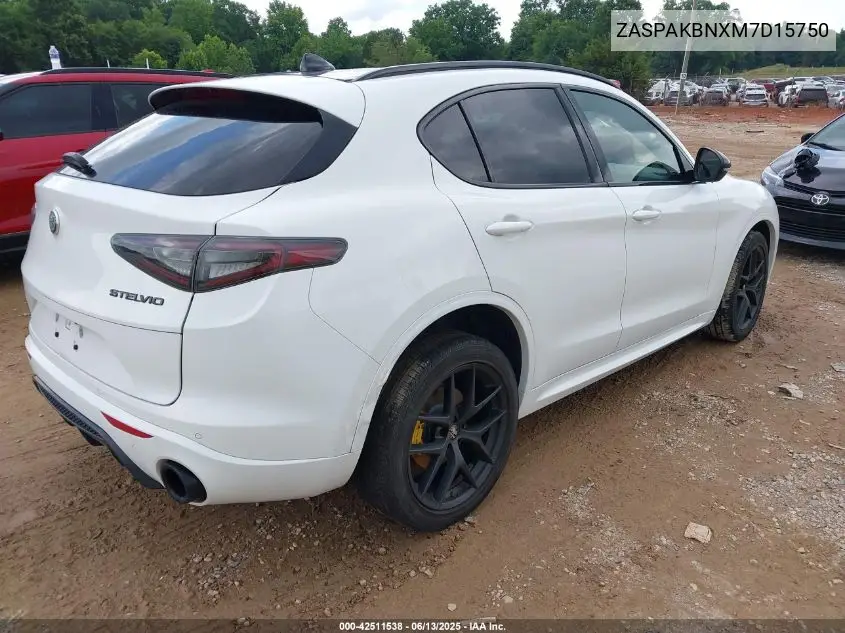 2021 Alfa Romeo Stelvio Ti Sport Awd VIN: ZASPAKBNXM7D15750 Lot: 42511538