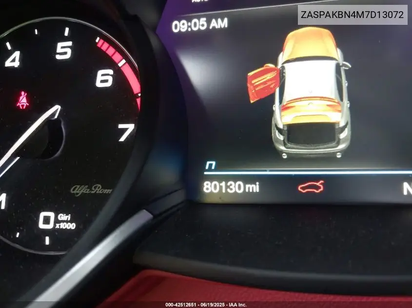 2021 Alfa Romeo Stelvio Ti Awd VIN: ZASPAKBN4M7D13072 Lot: 42512651